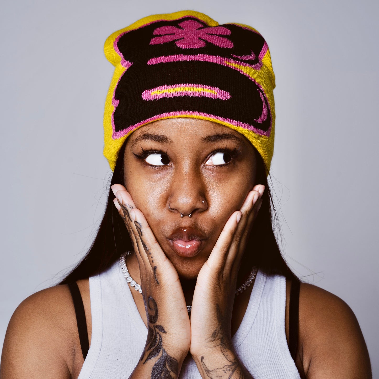 g-flower beanie (yellow)