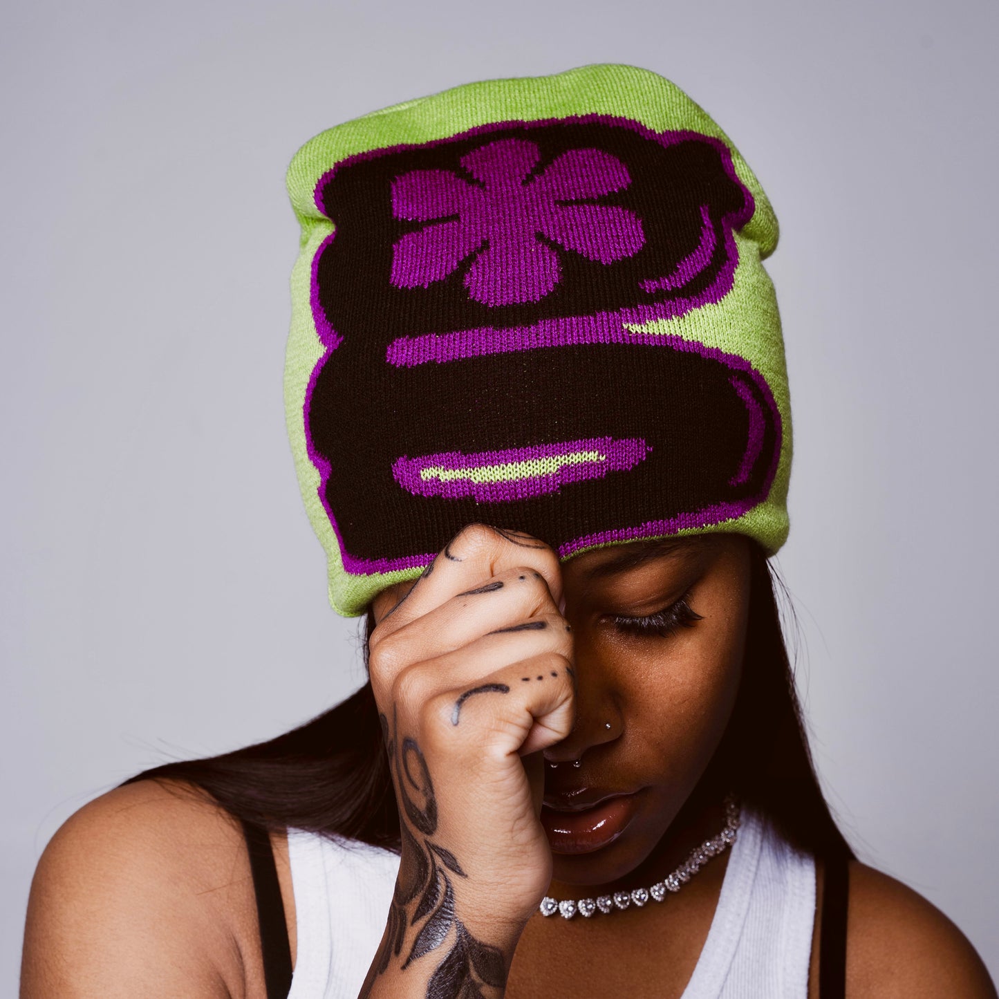 g-flower beanie (green)