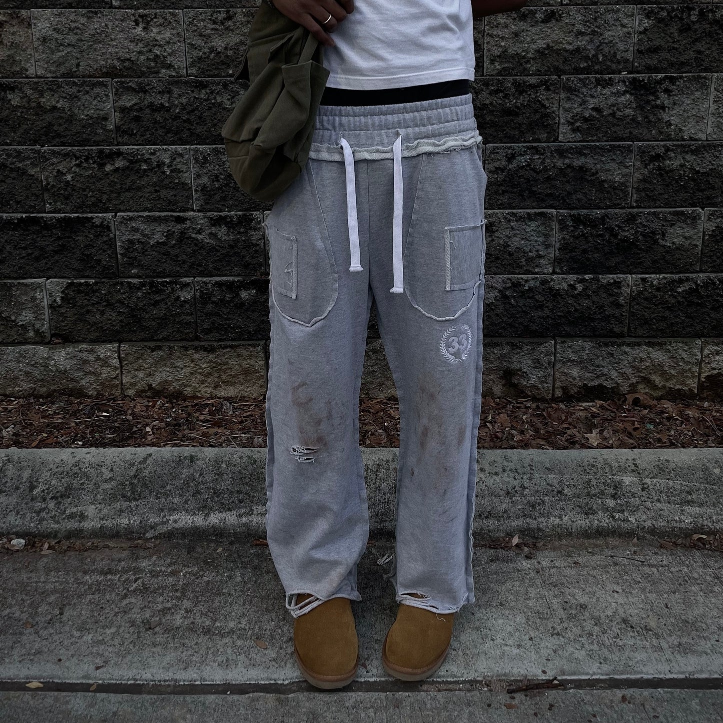 never washed sweatpants