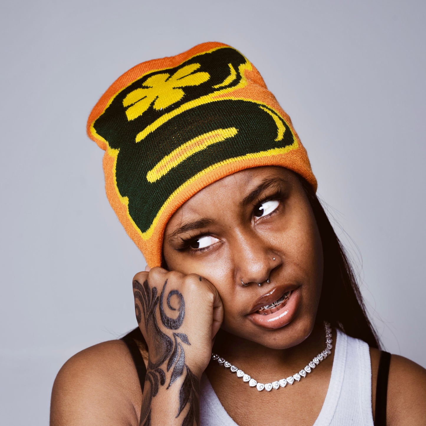 g-flower beanie (orange)