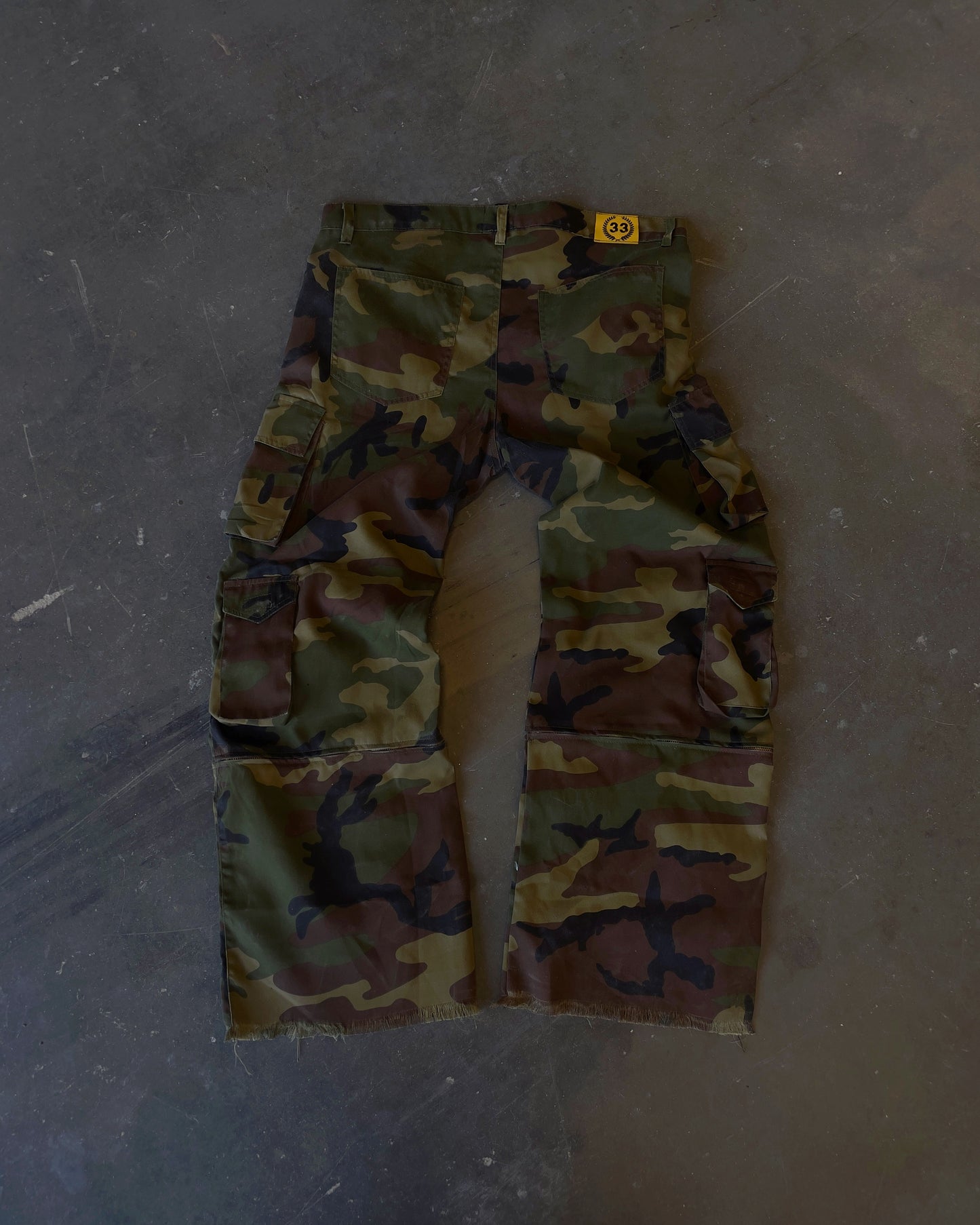 camoflower cargo pants