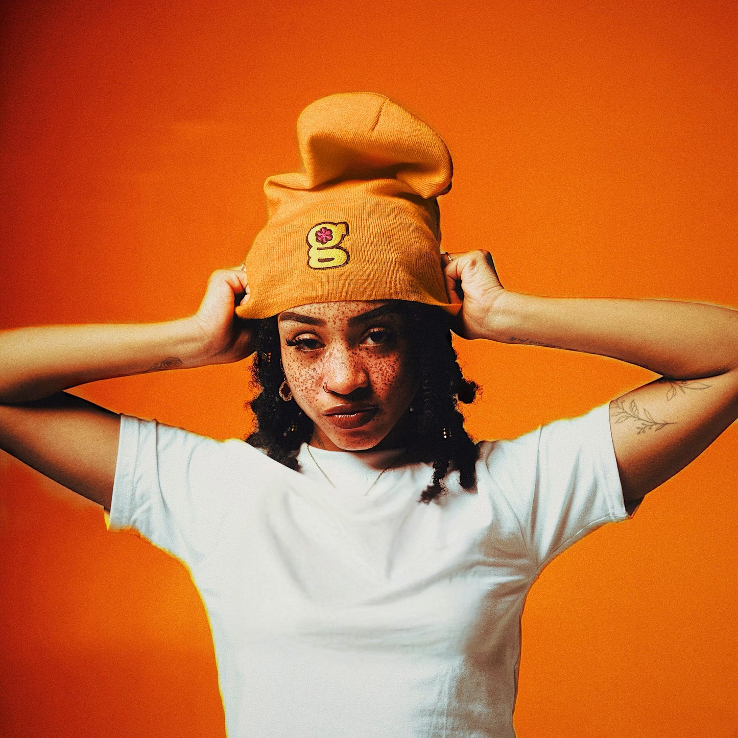 slouchy beanie (orange)