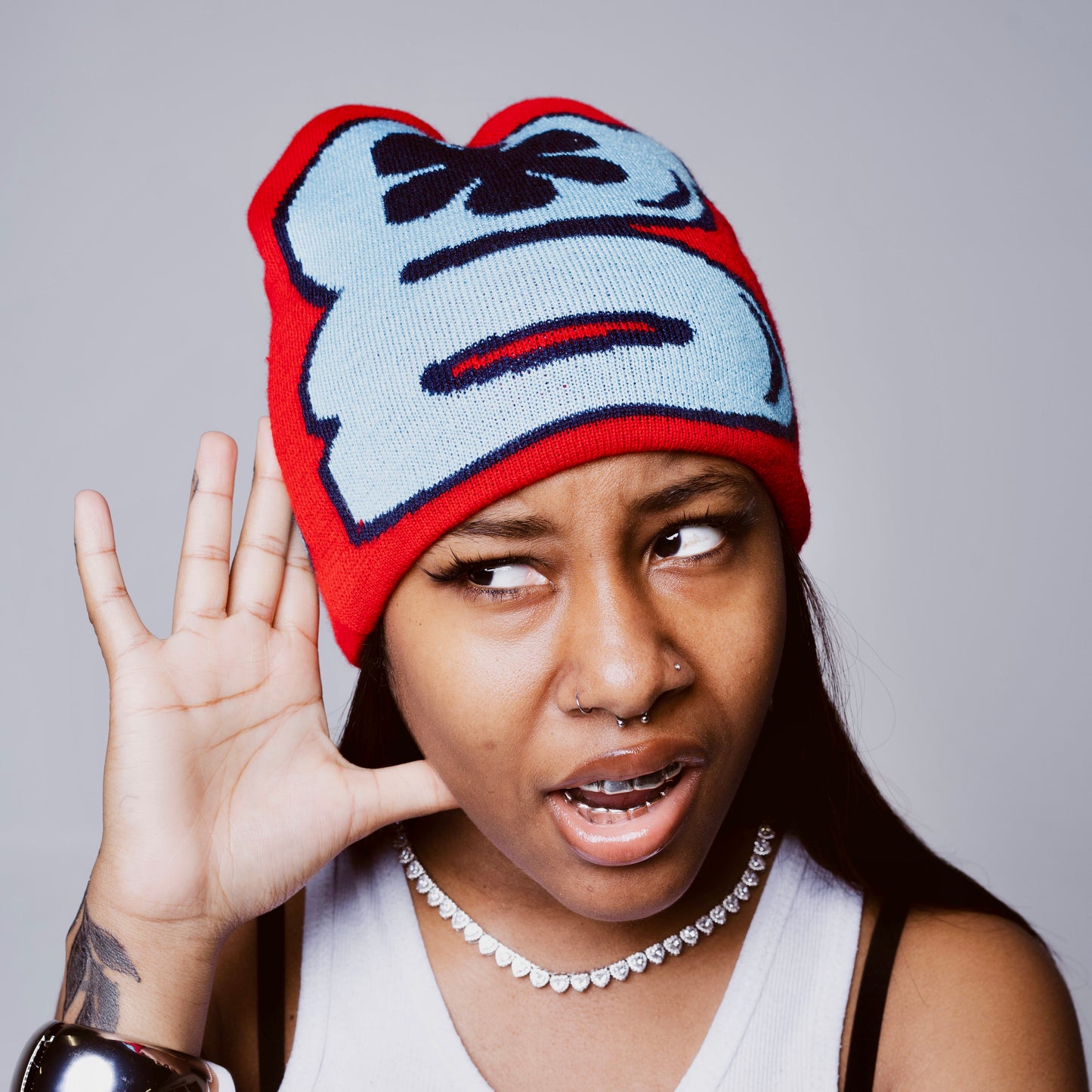g-flower beanie (red)