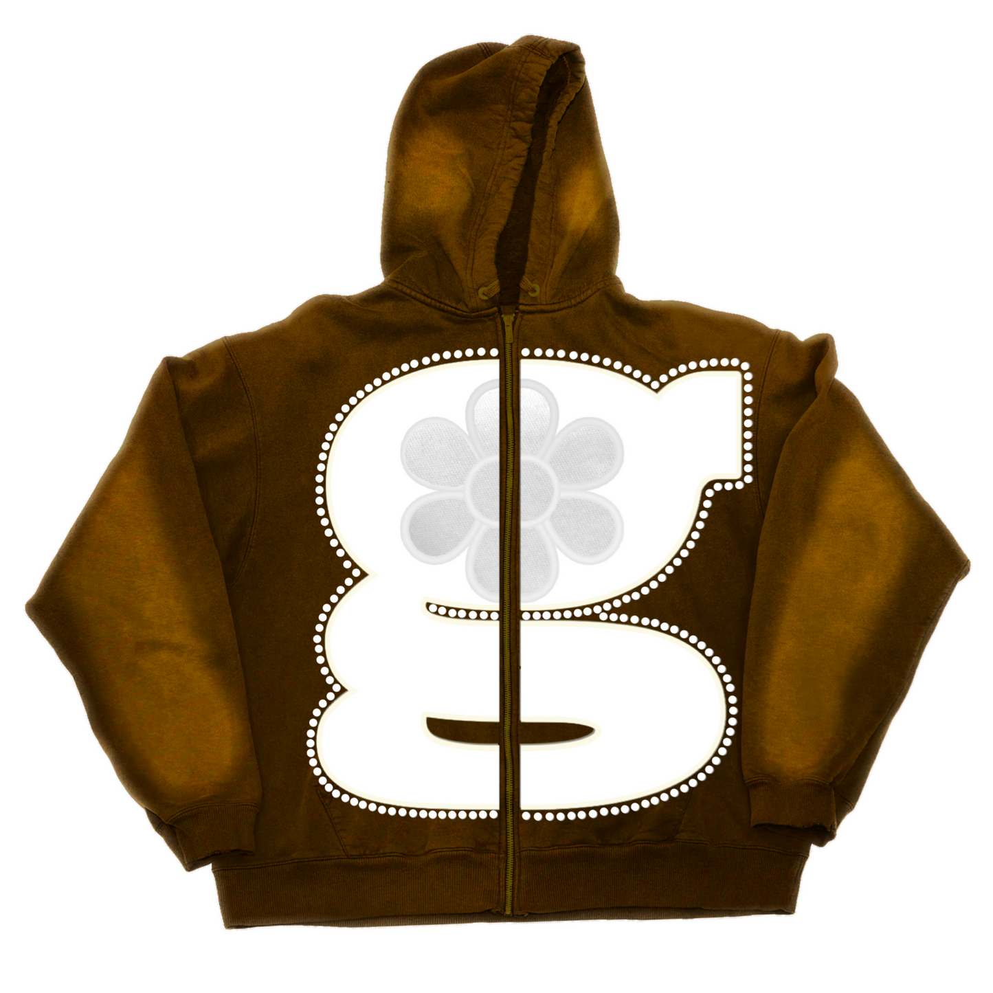 g-flower zip up (brown)