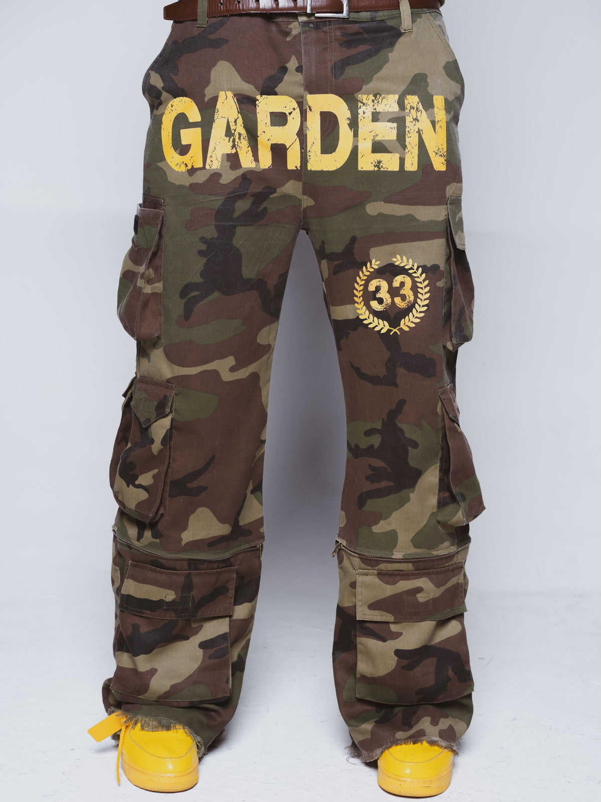 camoflower cargo pants