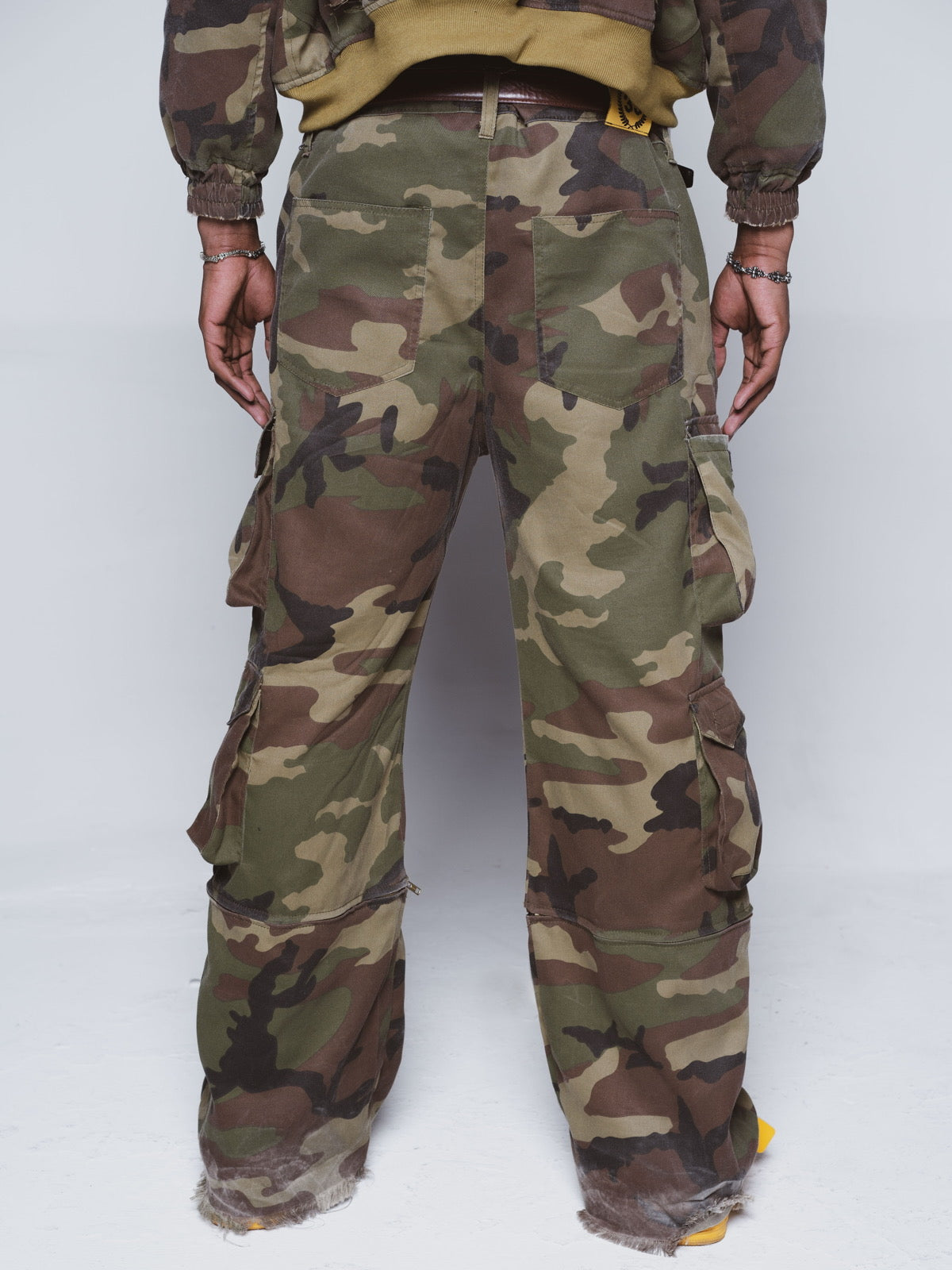 camoflower cargo pants