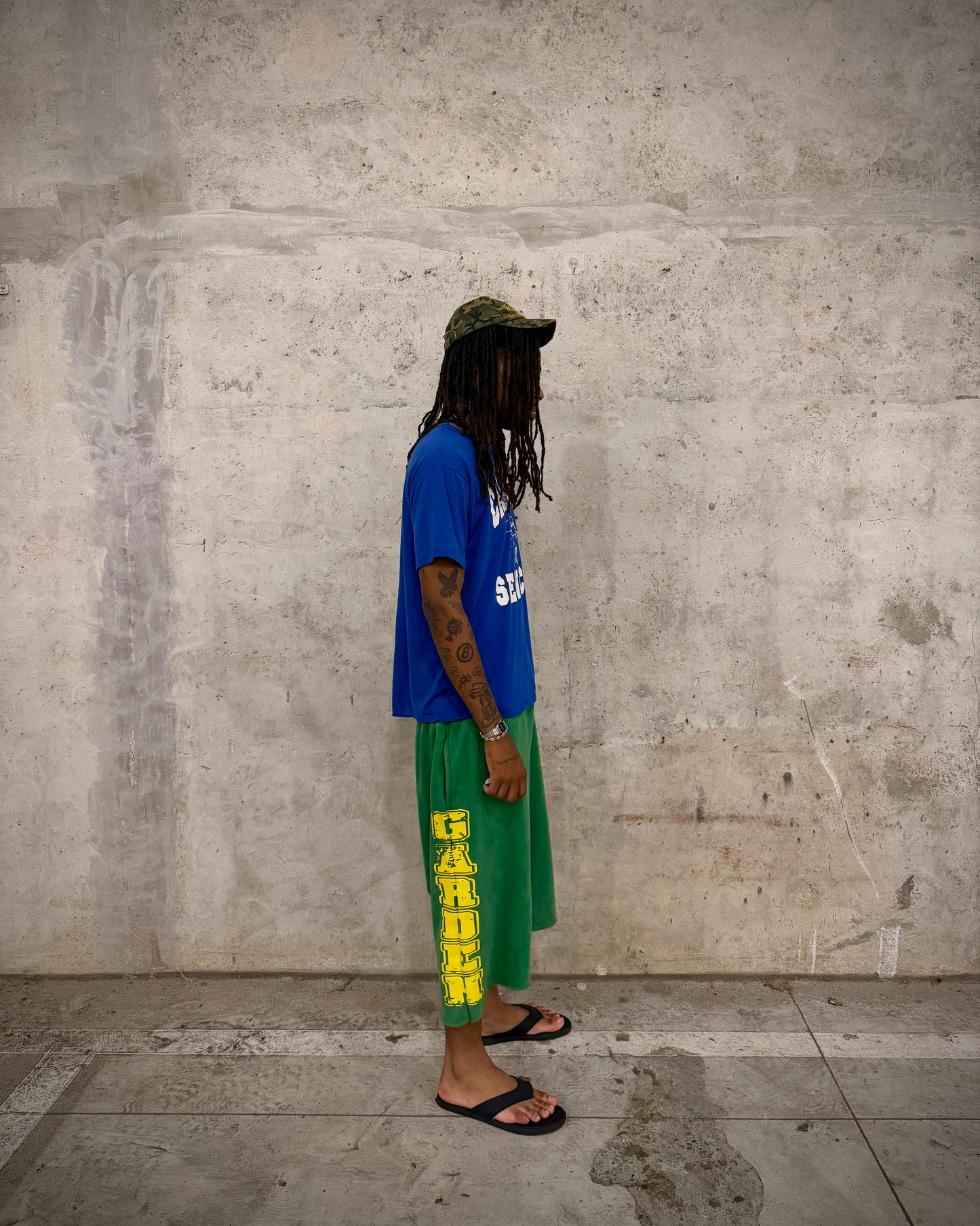 garden sweat shorts (green)
