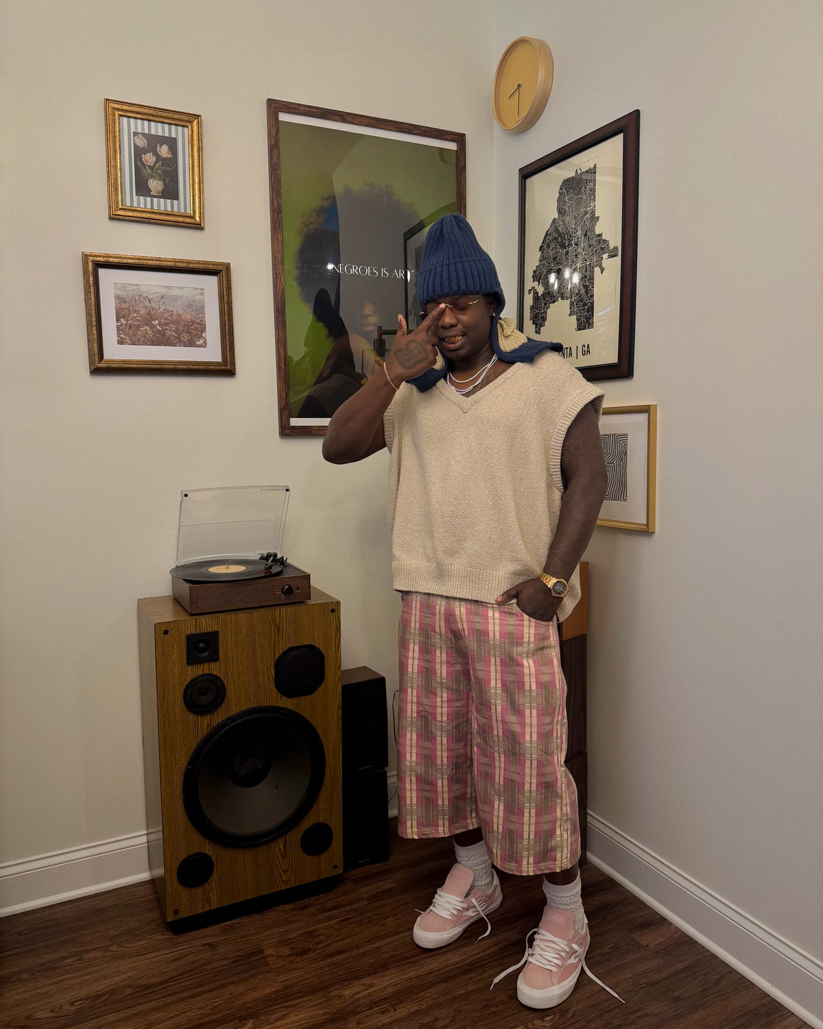 salmon plaid shorts