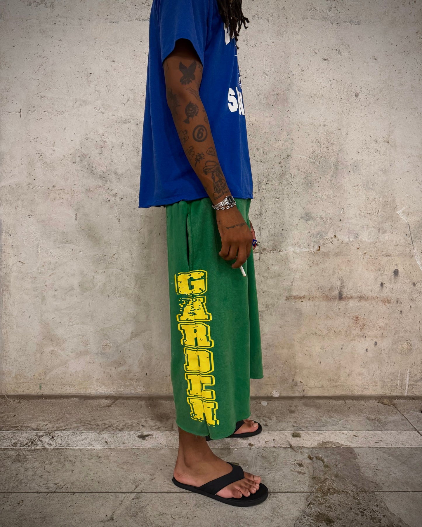 garden sweat shorts (green)