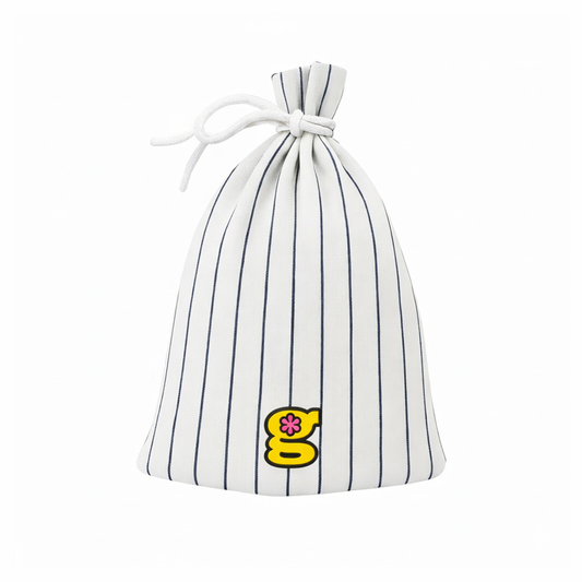 white pinstripe beanie