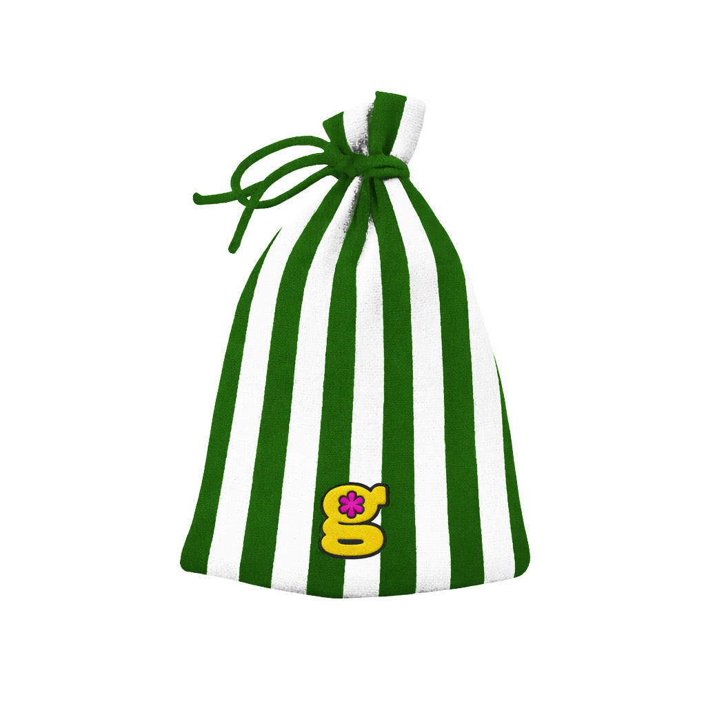 green pinstripe beanie