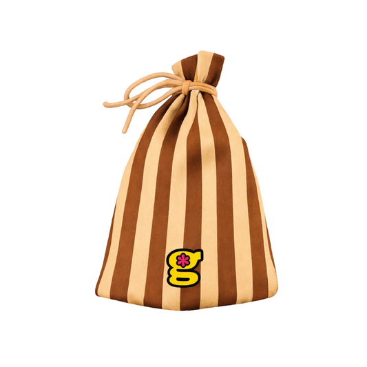 mocha pinstripe beanie