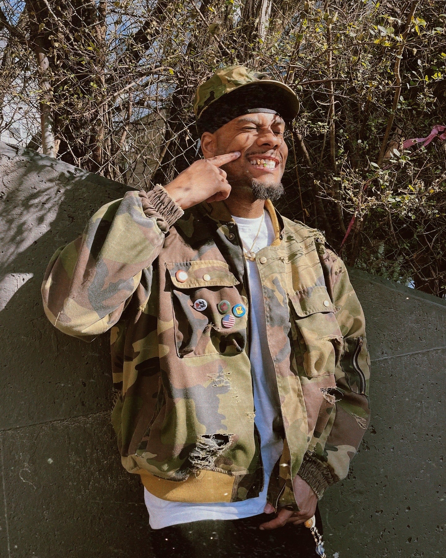 camoflower army hat