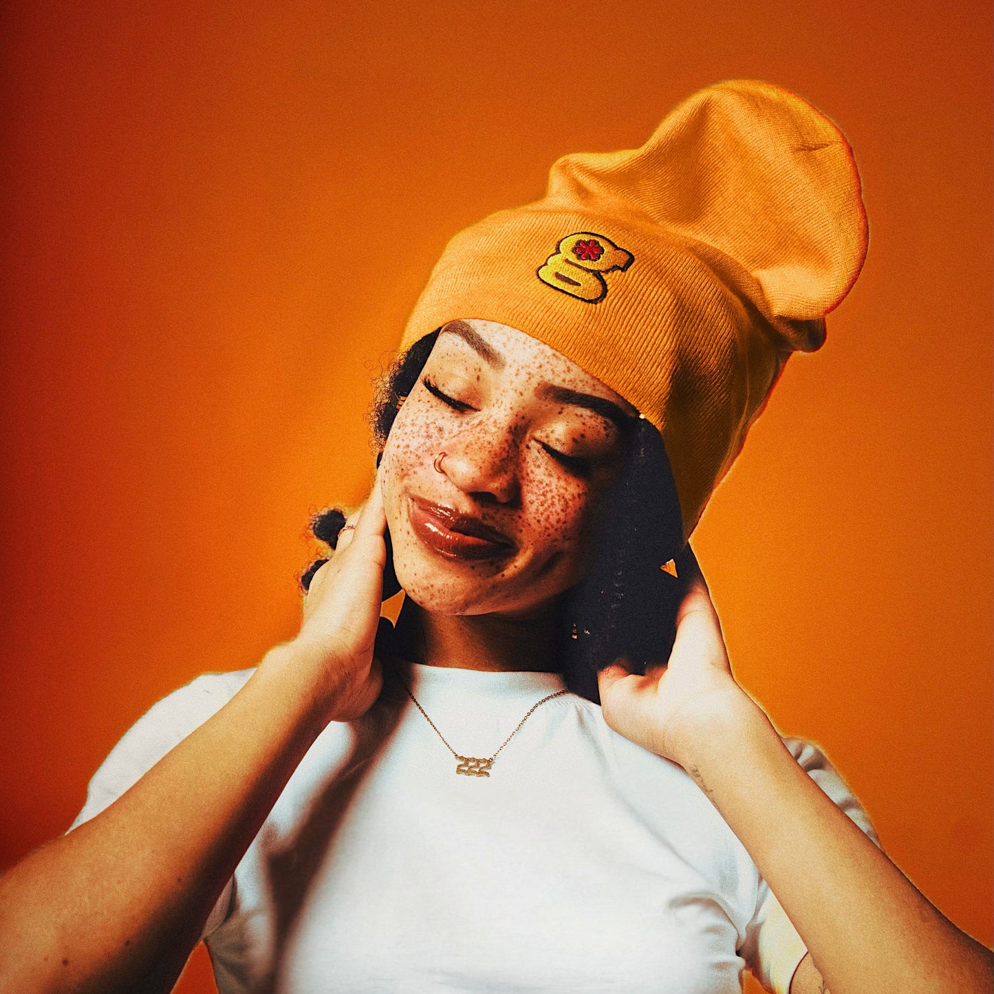 slouchy beanie (orange)