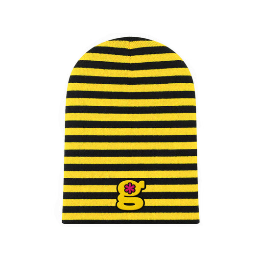 slouchy beanie (black/yellow)