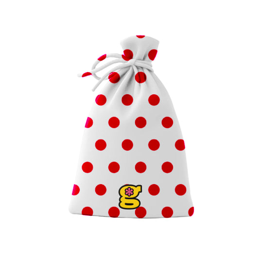 polka dot tied top beanie