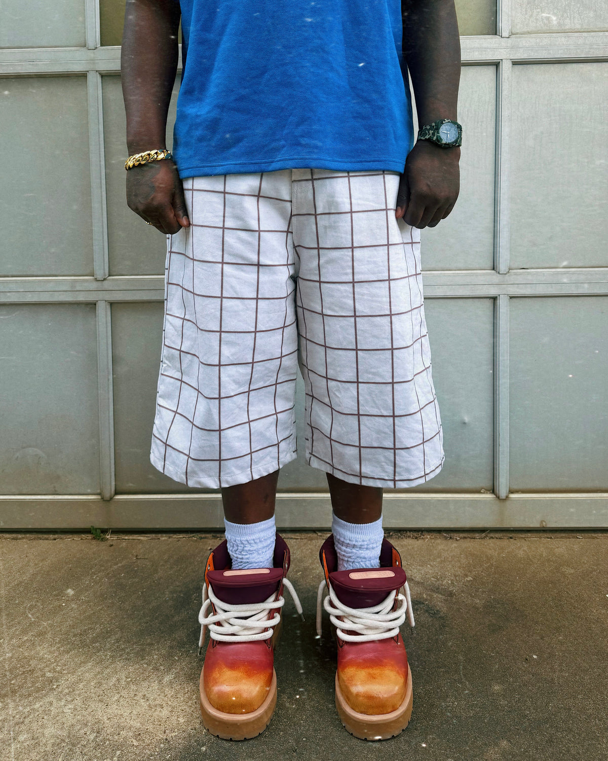 graph paper shorts