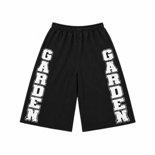 garden sweat shorts (black)