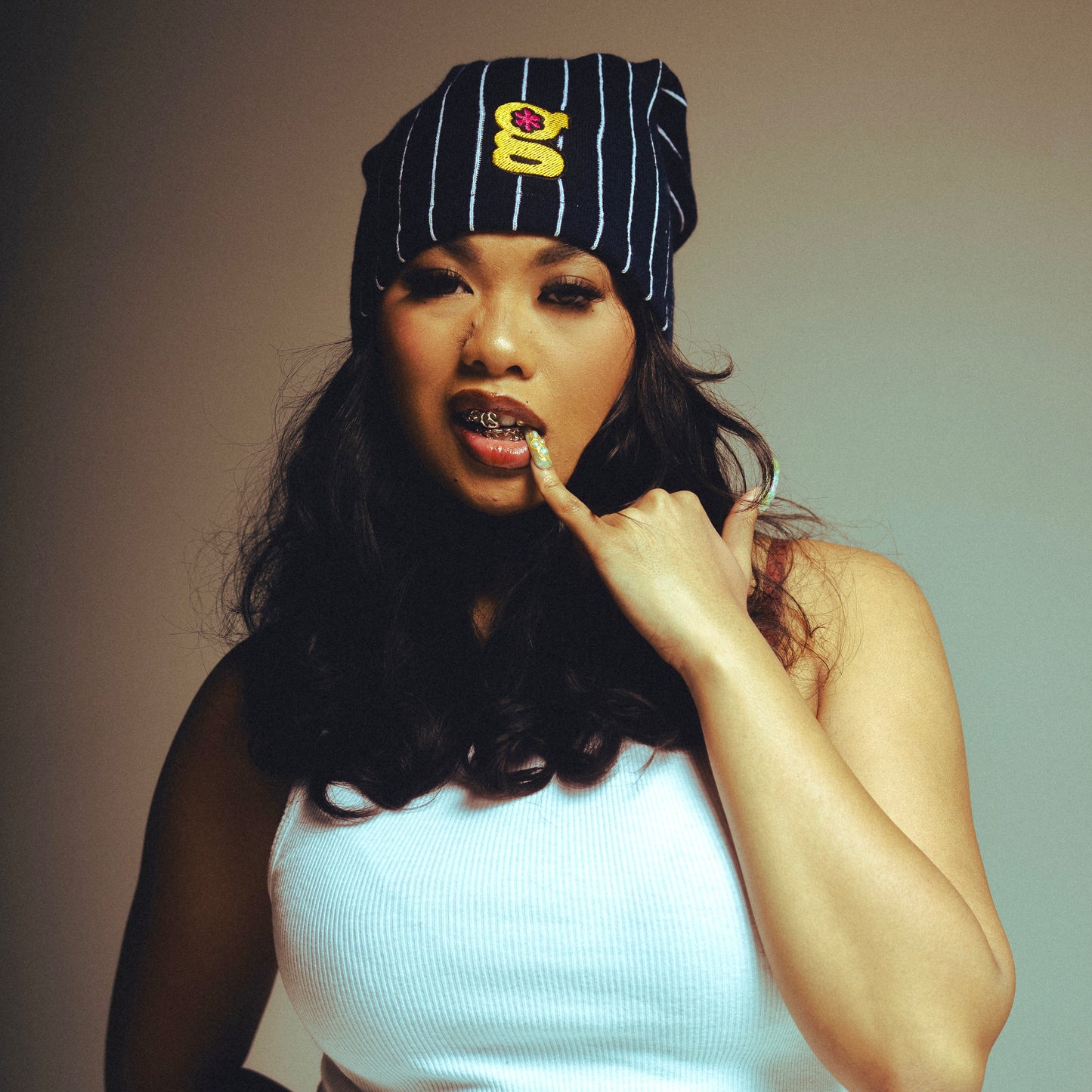 yankees pinstripe beanie