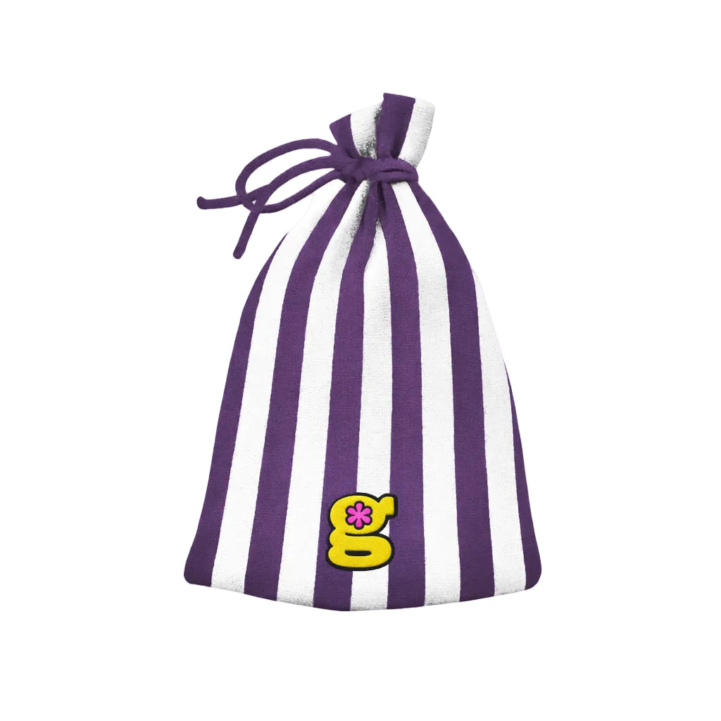 purple pinstripe beanie