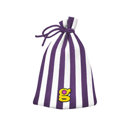 purple pinstripe beanie