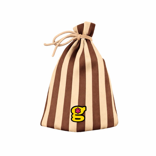 mocha pinstripe beanie