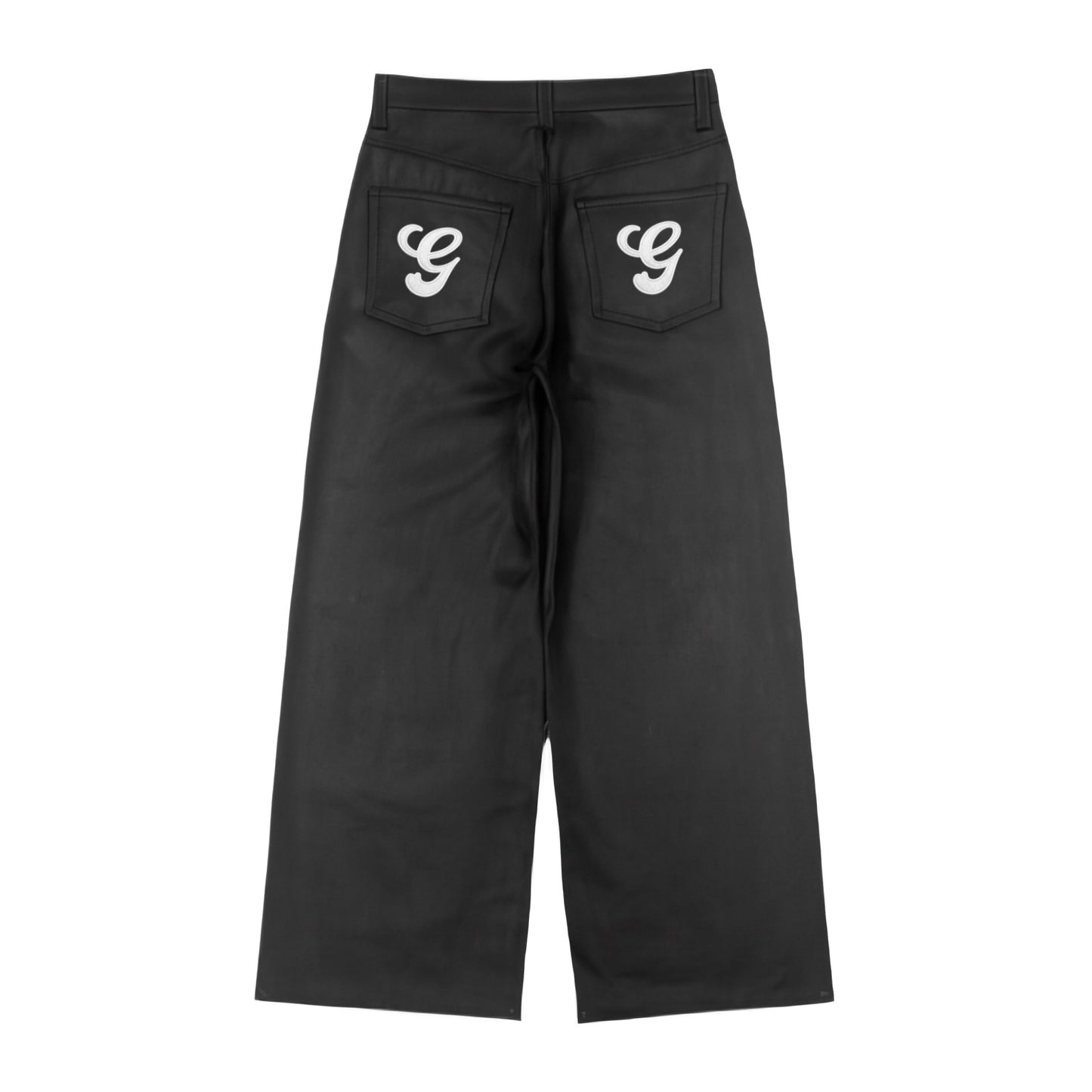 charcoal black wax denim